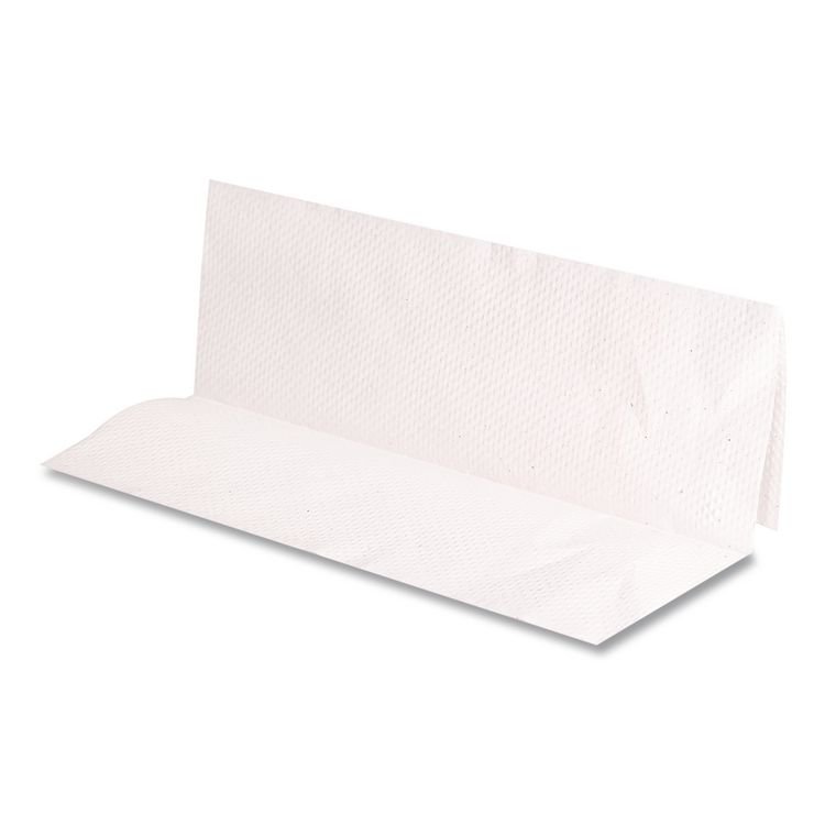 Single-Fold Paper Towels, 9 x 9.45, White, 334/Pack, 12 Packs/Carton
