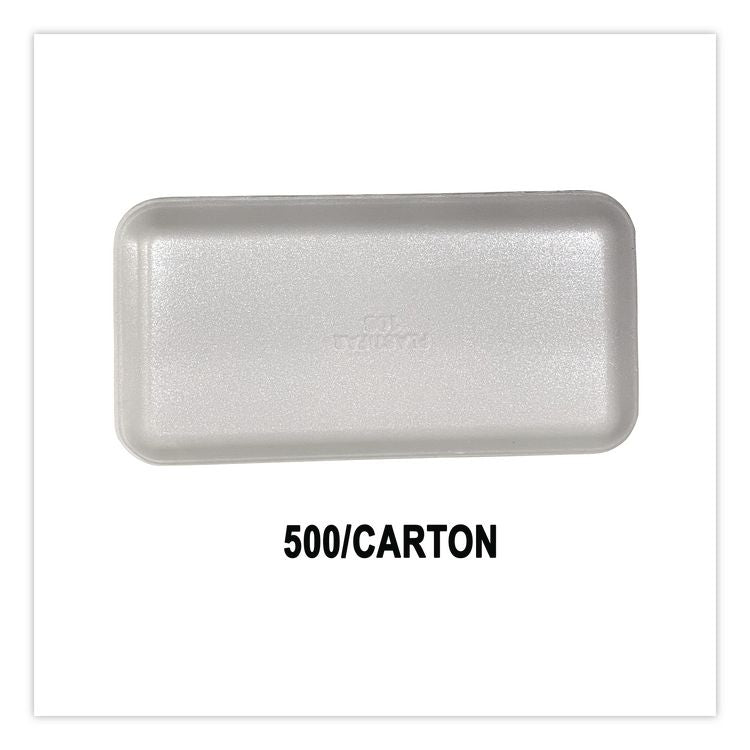 Meat Trays, #10S, 10.93 x 5.75 x 0.63, White, Foam, 500/Carton
