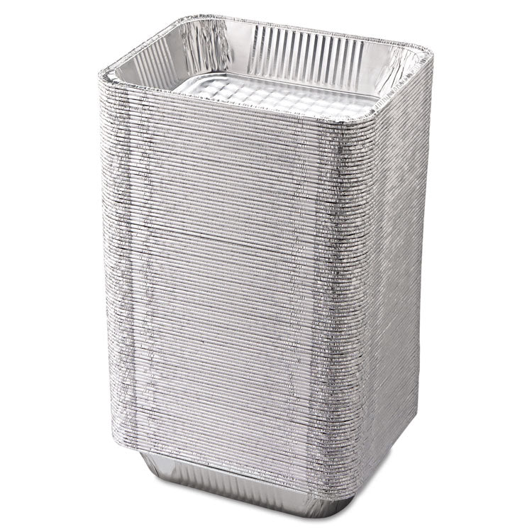 Aluminum Steam Table Pans, Half-Size Deep, 10.38" x 2.56" x 12.75", 100/Carton