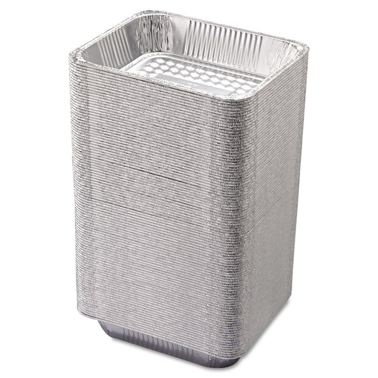 Aluminum Steam Table Pans, Half Size Deep, 2.56" Deep, 10.38 x 12.75, 100/Carton