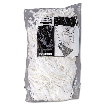 Clean Room Maintenance Mop Head, Rayon, Loop-End, Medium, White, 12/Carton