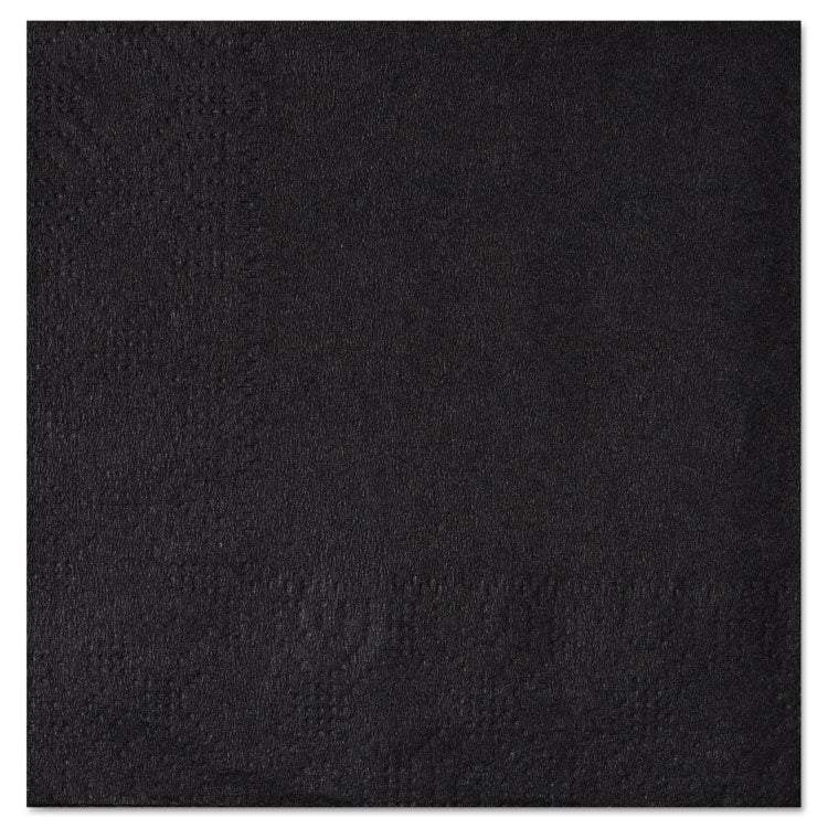Embossed Beverage Napkins, 2-Ply, 9.5 x 9.5, Black, 1,000/Carton