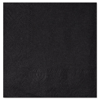 Embossed Beverage Napkins, 2-Ply, 9.5 x 9.5, Black, 1,000/Carton