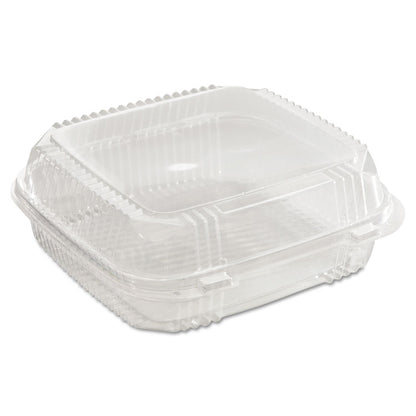 ClearView SmartLock Hinged Lid Container, 49 oz, 8.2 x 8.3 x 2.9, Clear, Plastic, 200/Carton