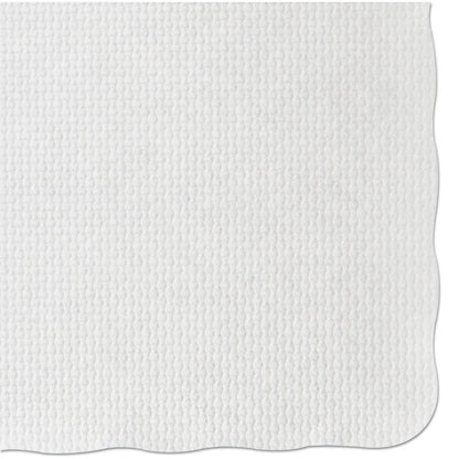Placemats, Knurl Embossed Surface, Scalloped Edges, 13.5" x 9.5", White, 1,000/Carton