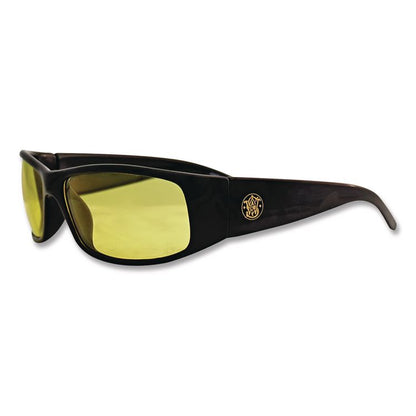 Elite Safety Glasses 3016314, Black Full Frame, Amber Dual Lens