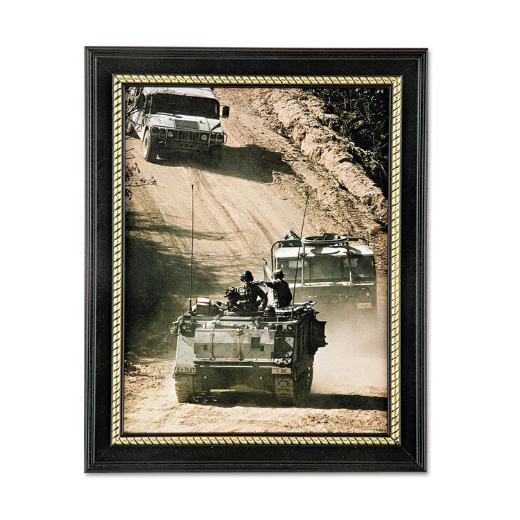 7105014588210, SKILCRAFT Style G Military-Themed Picture Frame, Army, Black, Wood, 8.5 x 11