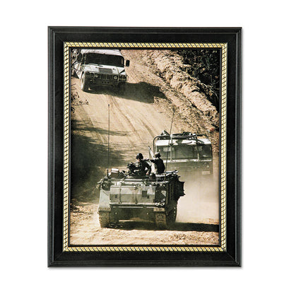 7105014588210, SKILCRAFT Style G Military-Themed Picture Frame, Army, Black, Wood, 8.5 x 11