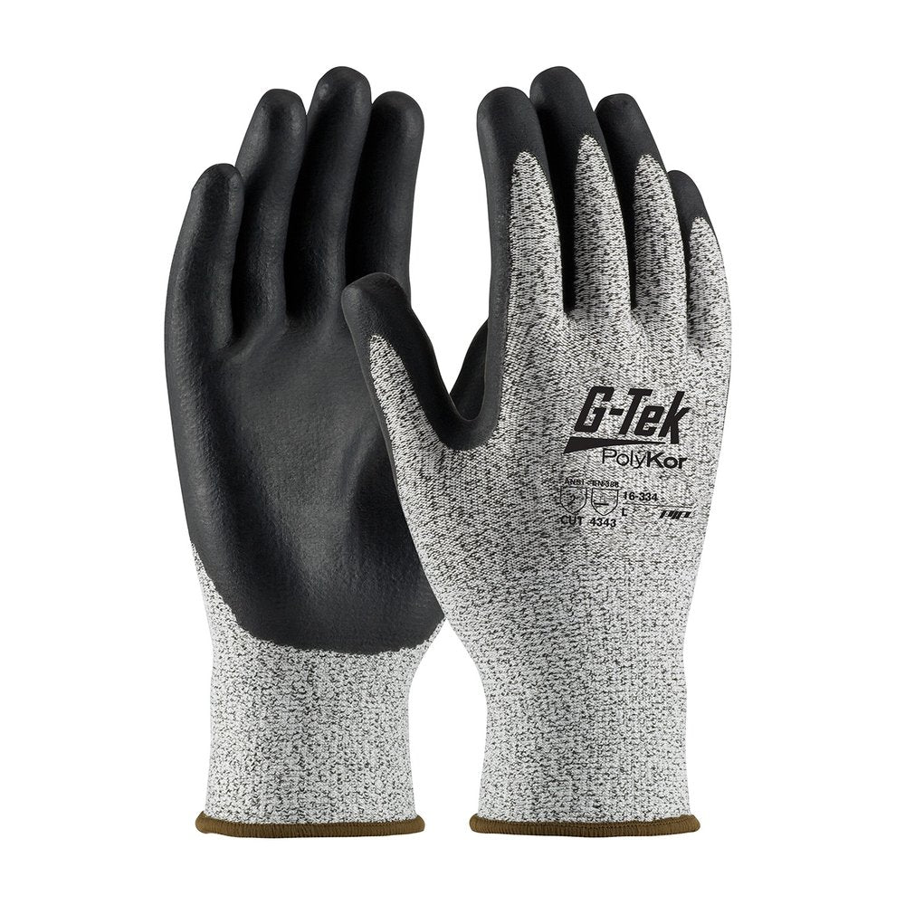 G-Tek by PIP Knit Polykor Glove Foamnitrile Grip P/F XXL, 12 Pairs/Dozen
