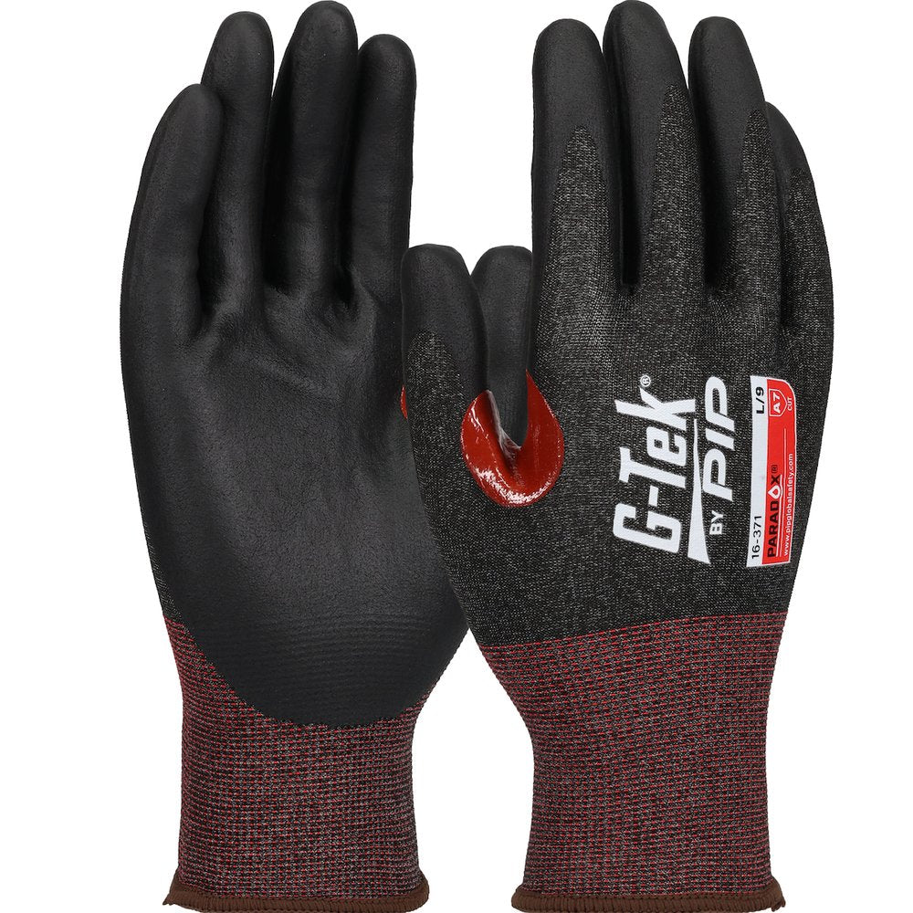 G-Tek by PIP Knit Polykor Glove Nitrile GRIP-21 Gauge S TS (Pair)