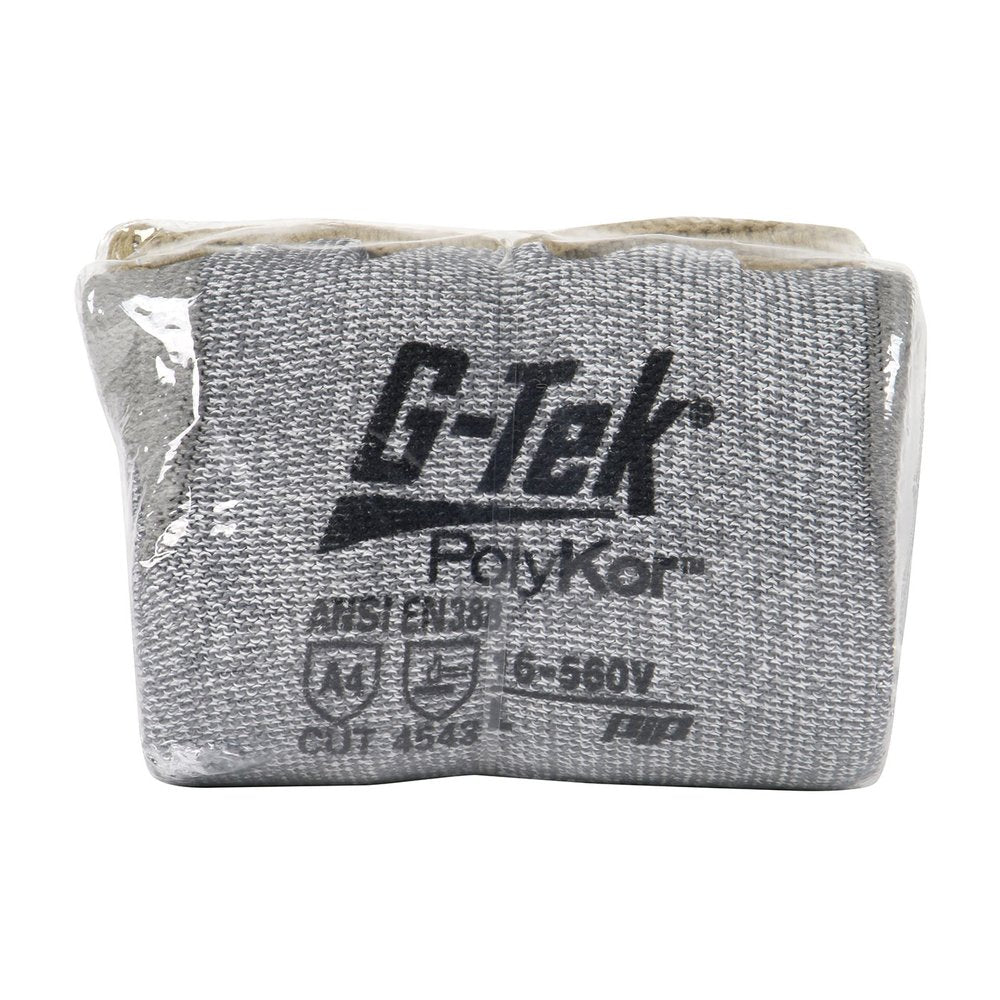 G-Tek by PIP Knit Polykor Glove Polyure. Grip P/F Vend M, 12 Pairs/Dozen