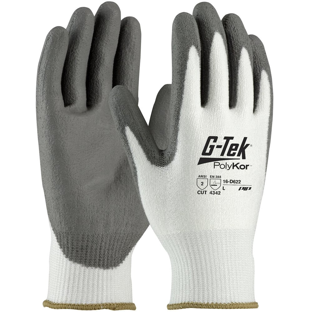 G-tek CR WH Poly Blended Shell GRY PU CTG EN3, 12 Pairs/Dozen