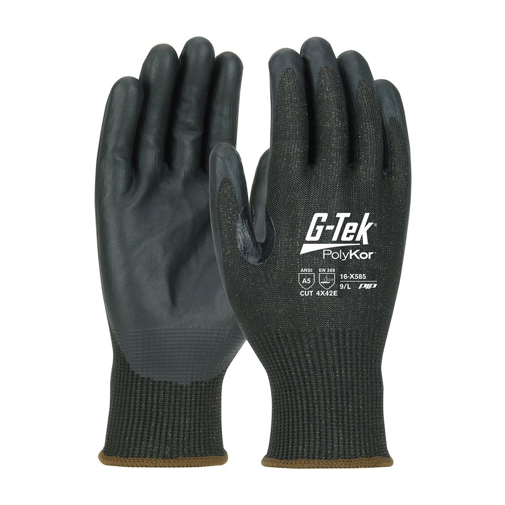 G-Tek by PIP Knit Polykor Xrystal Glove Nfoam Grip P/F TS XL, 12 Pairs/Dozen