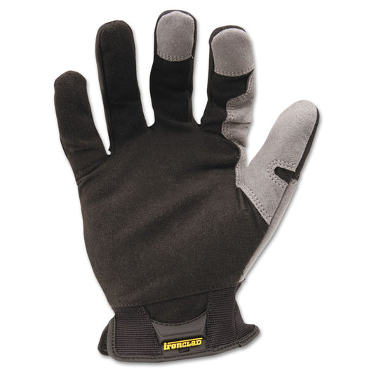 Workforce Gloves, EN388: 3121, Large, Gray/Black, Pair