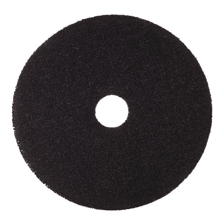 Low-Speed Stripper Floor Pad 7200, 18" Diameter, Black, 5/Carton