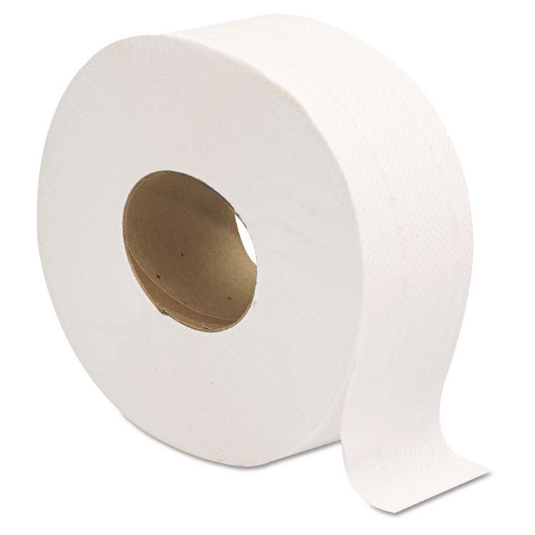 JRT Jumbo Bath Tissue, Septic Safe, 2-Ply, 3.25" x 720 ft, White, 12 Rolls/Carton