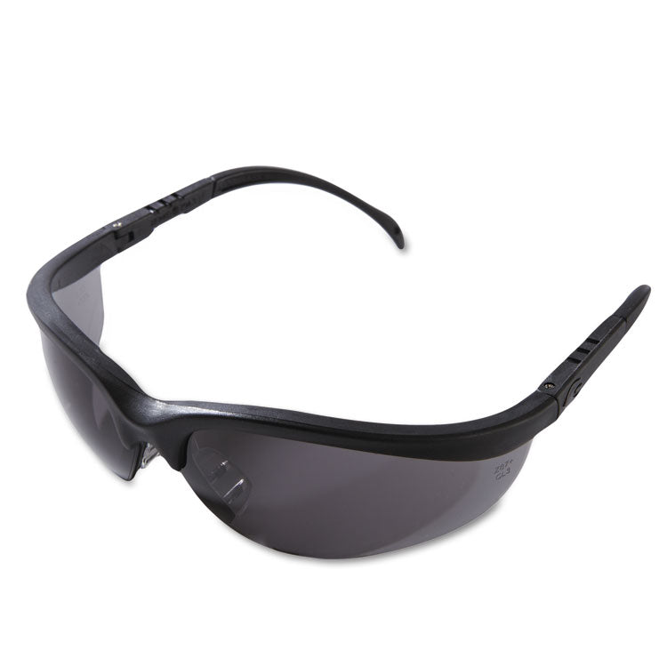 Klondike Safety Glasses, Matte Black Half Frame, Gray Dual Lens, 12/Box