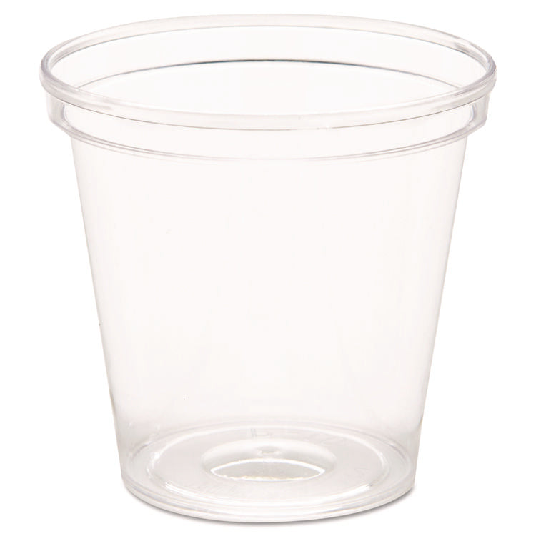 Comet Plastic Portion/Shot Glass, 1 oz, Clear, 50/Pack, 50 Packs/Carton