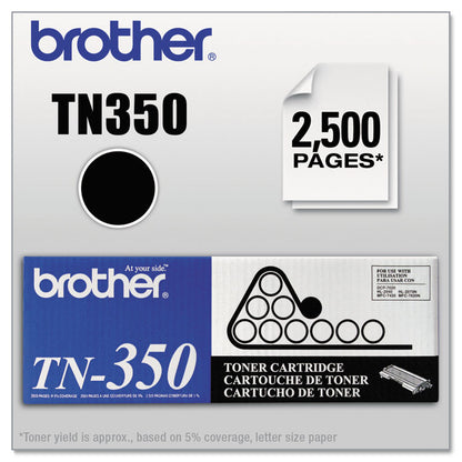 TN350 Toner, 2,500 Page-Yield, Black