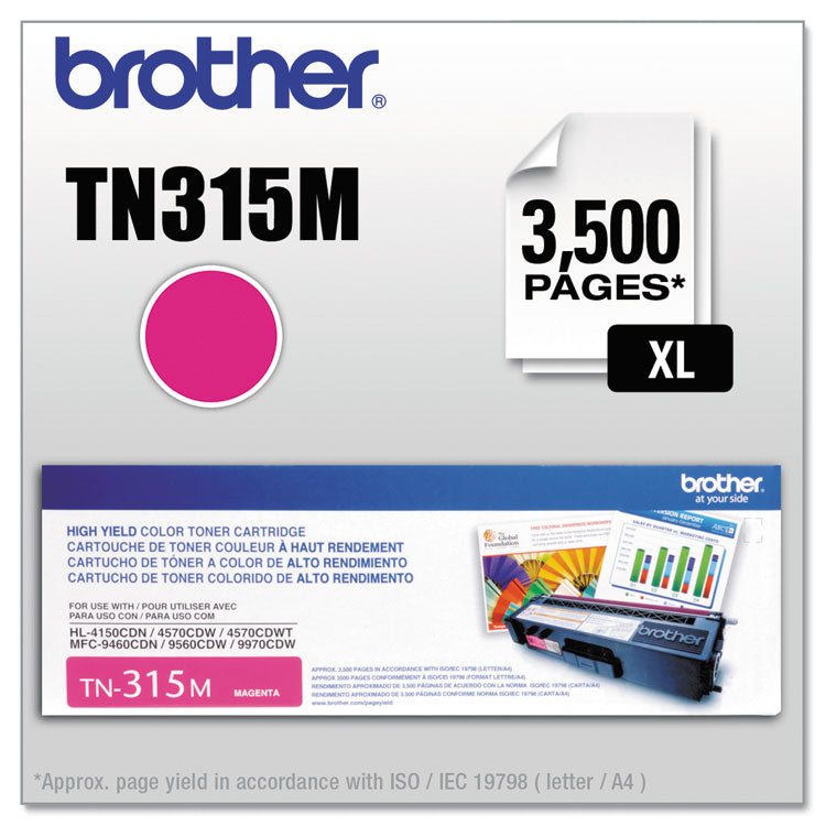 TN315M High-Yield Toner, 3,500 Page-Yield, Magenta
