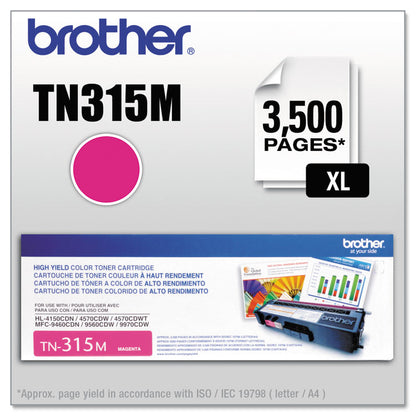 TN315M High-Yield Toner, 3,500 Page-Yield, Magenta