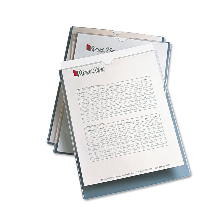 Heavyweight Clear Vinyl Envelope with Thumb Notch, 12 x 9, Clear, 10/Pack