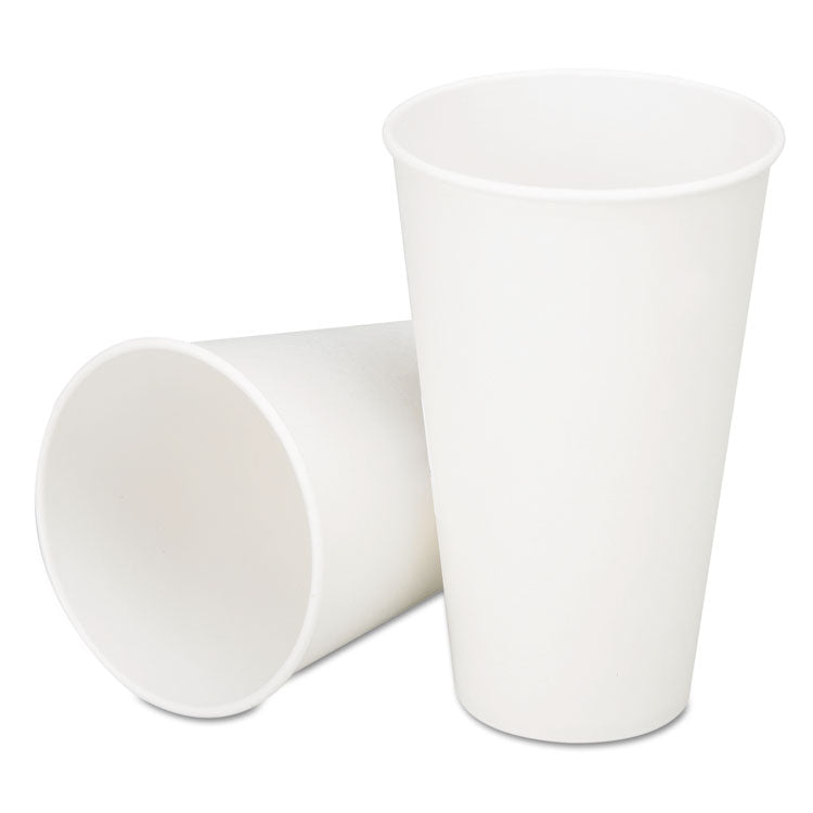 7530006414592, SKILCRAFT Cold Beverage Cups, 12 oz, Paper, White with Logo, 2,500/Box