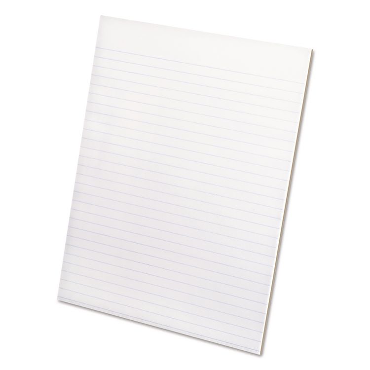 Glue Top Pads, Narrow Rule, (50) White 8.5 x 11 Sheets, Dozen