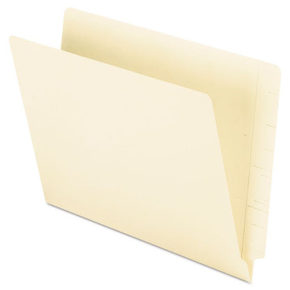 Manila End Tab Folders, 9.5" High-Front, Straight 2-Ply Tabs, Letter Size, Manila, 100/Box