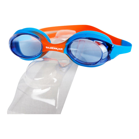 Kemp USA Swim Goggles, Child, Orange & Royal Blue