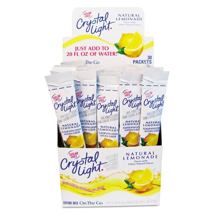 Flavored Drink Mix, Lemonade, 0.17 oz Packet, Yields 20 oz per Packet, 30/Box
