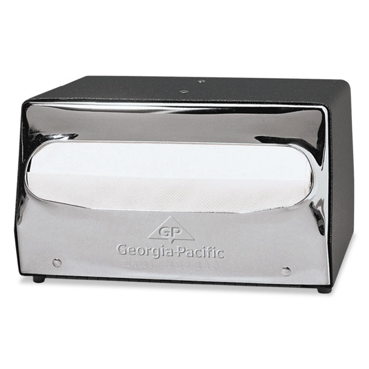 Mini MorNap Mini-Fold Tabletop Napkin Dispenser, 7.9 x 11.5 x 4.9, Black/Chrome