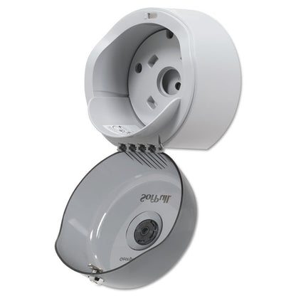 SofPull Mini Center-Pull Single-Roll Bath Tissue Dispenser, 8.75 x 7 x 9, Smoke