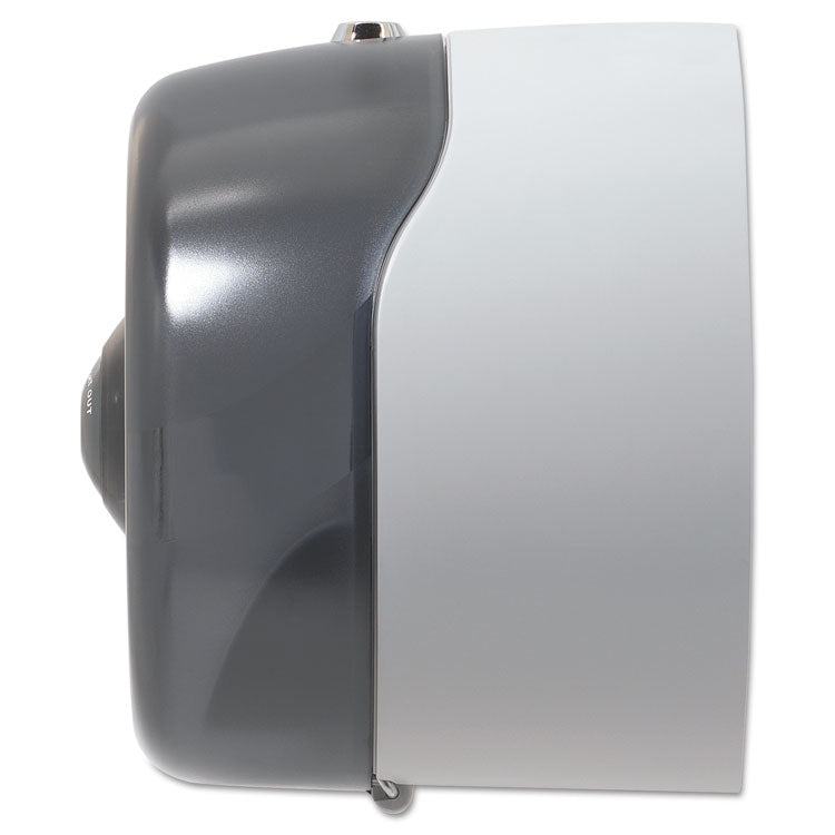 SofPull Mini Center-Pull Single-Roll Bath Tissue Dispenser, 8.75 x 7 x 9, Smoke