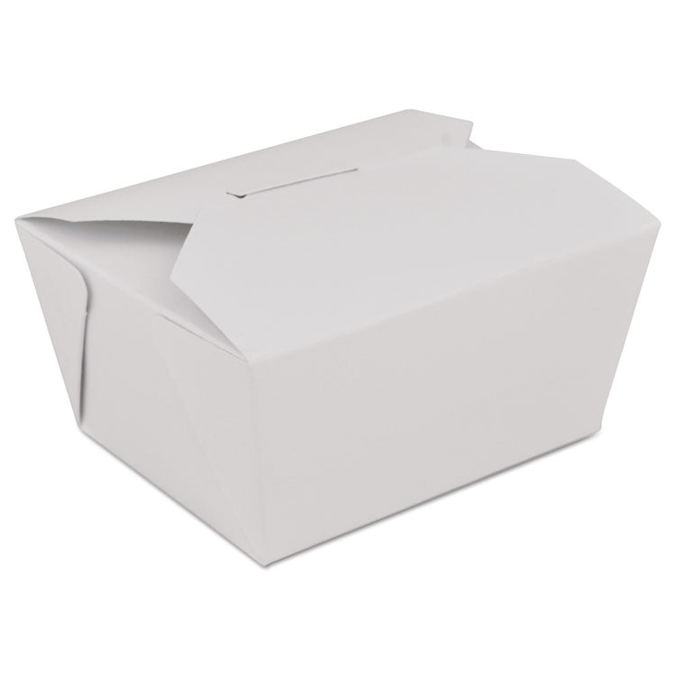 ChampPak Retro Carryout Boxes, #1, 4.38 x 3.5 x 2 5, White, Paper, 300/Carton