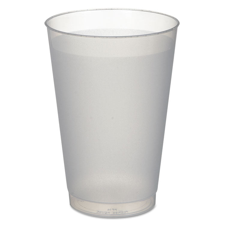 Frost Flex Cups, Cold, 14 oz, Plastic, Frosted, 25/Pack, 20 Packs/Carton