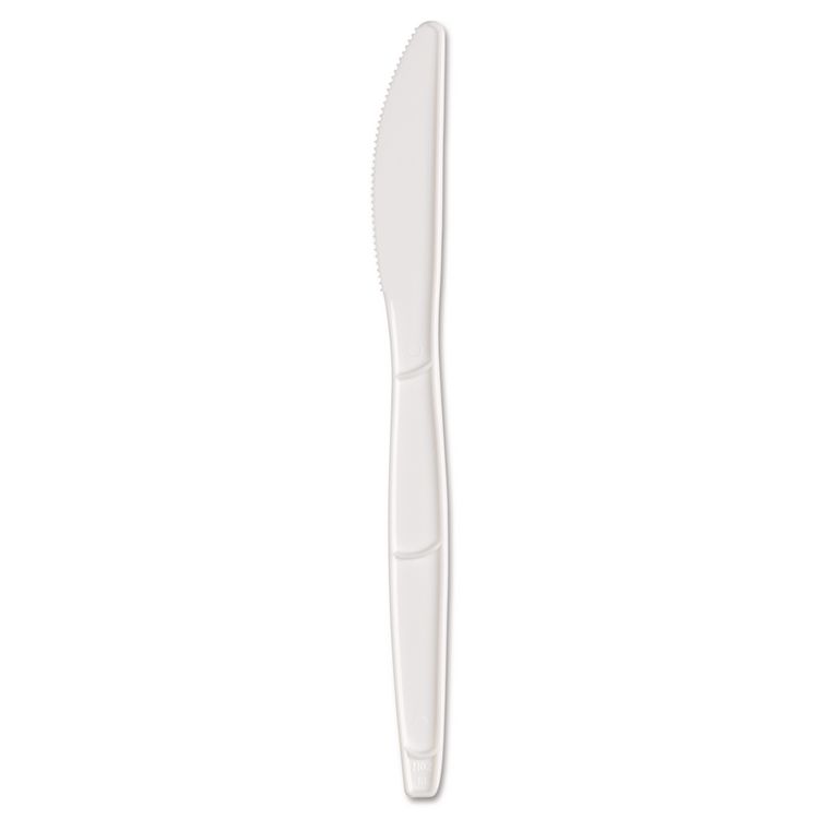 SmartStock Plastic Cutlery Refill, Series-B, Mediumweight Knife, White, 40/Pack, 24 Packs/Carton