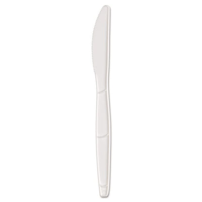 SmartStock Plastic Cutlery Refill, Series-B, Mediumweight Knife, White, 40/Pack, 24 Packs/Carton