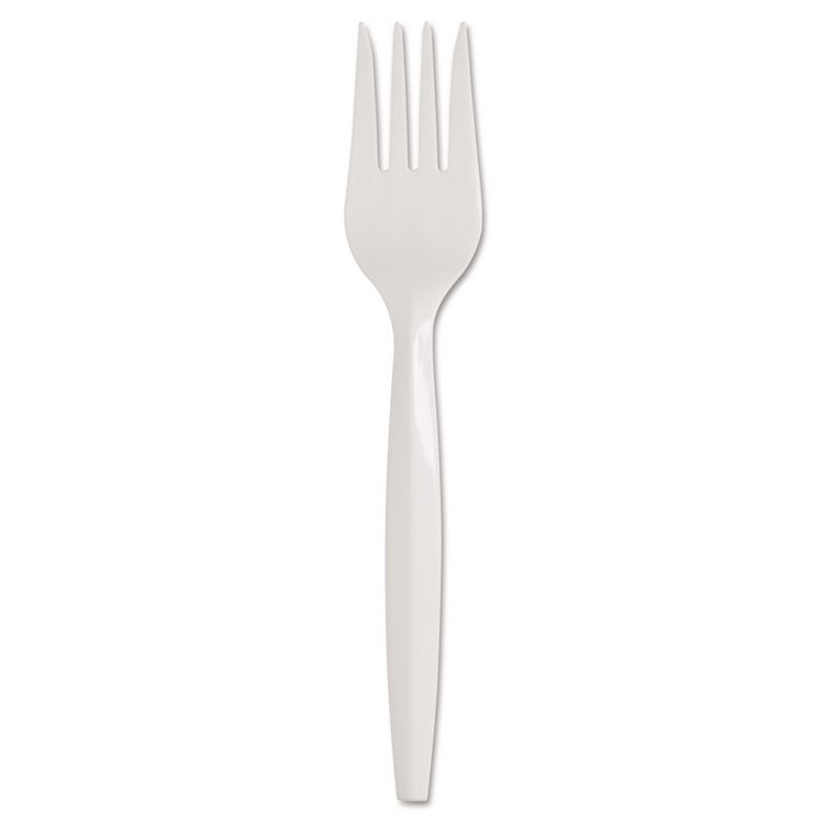 SmartStock Plastic Cutlery Refill, Series-B, Mediumweight Fork, White, 40/Pack, 24 Packs/Carton