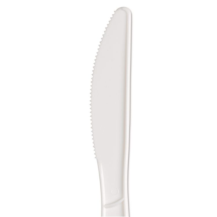 SmartStock Plastic Cutlery Refill, Series-B, Mediumweight Knife, White, 40/Pack, 24 Packs/Carton