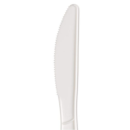 SmartStock Plastic Cutlery Refill, Series-B, Mediumweight Knife, White, 40/Pack, 24 Packs/Carton