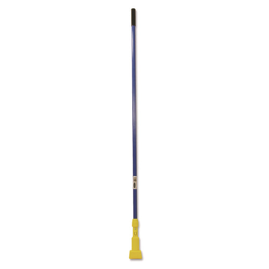 Gripper Fiberglass Mop Handle, 1" dia x 60", Blue/Yellow