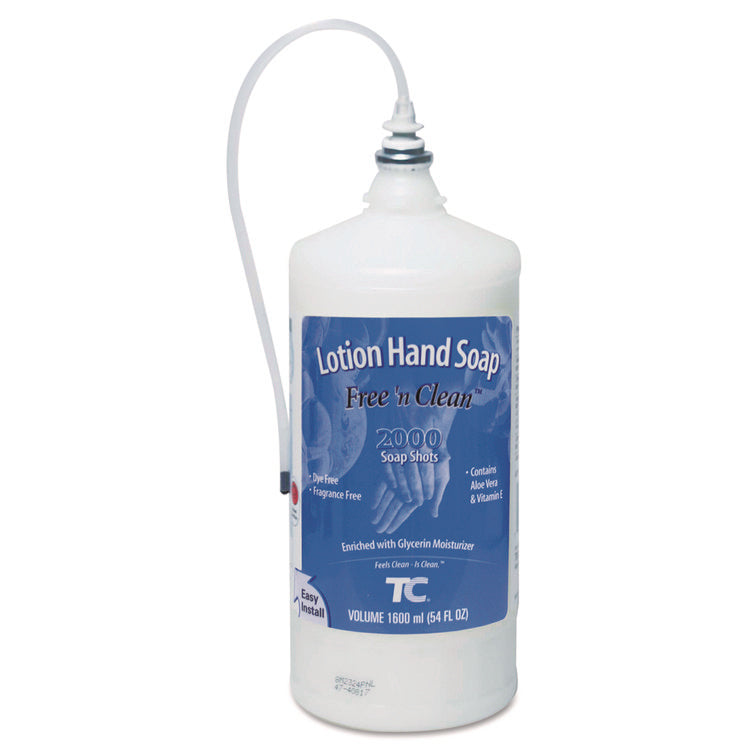 OneShot Lotion Soap Refill, Fragrance-Free, 1,600 mL, 4/Carton