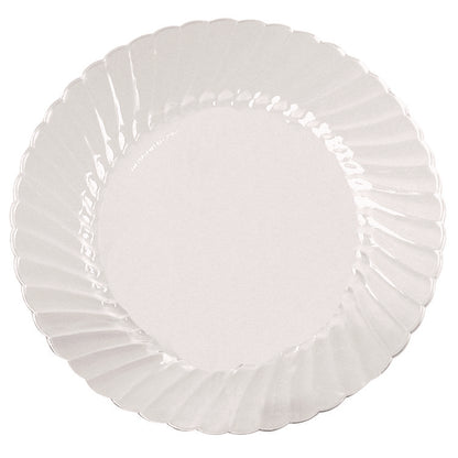 Classicware Plates, Plastic, 9" dia, Clear, 10/Bag, 18 Bags/Carton
