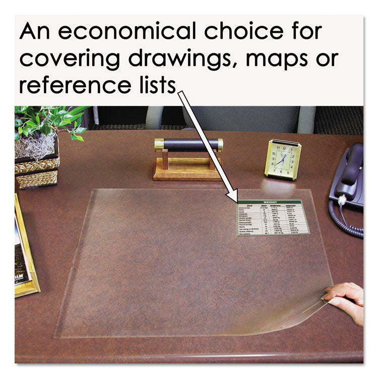 Second Sight Clear Plastic Desk Protector, Hinged Top Protector, 25.5" x 21", Clear