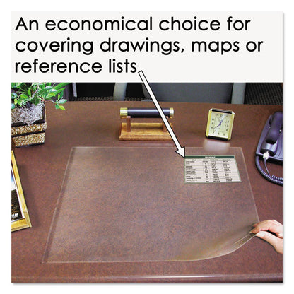 Second Sight Clear Plastic Desk Protector, Hinged Top Protector, 25.5" x 21", Clear