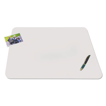 KrystalView Desk Pad with Antimicrobial Protection, Matte Finish, 36" x 20", Clear