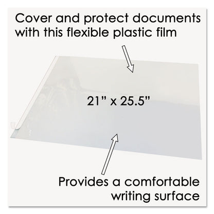 Second Sight Clear Plastic Desk Protector, Hinged Top Protector, 25.5" x 21", Clear
