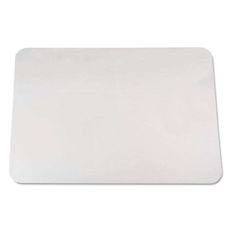 KrystalView Desk Pad with Antimicrobial Protection, Glossy Finish, 36" x 20", Clear