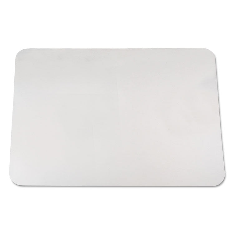 KrystalView Desk Pad with Antimicrobial Protection, Glossy Finish, 22" x 17", Clear